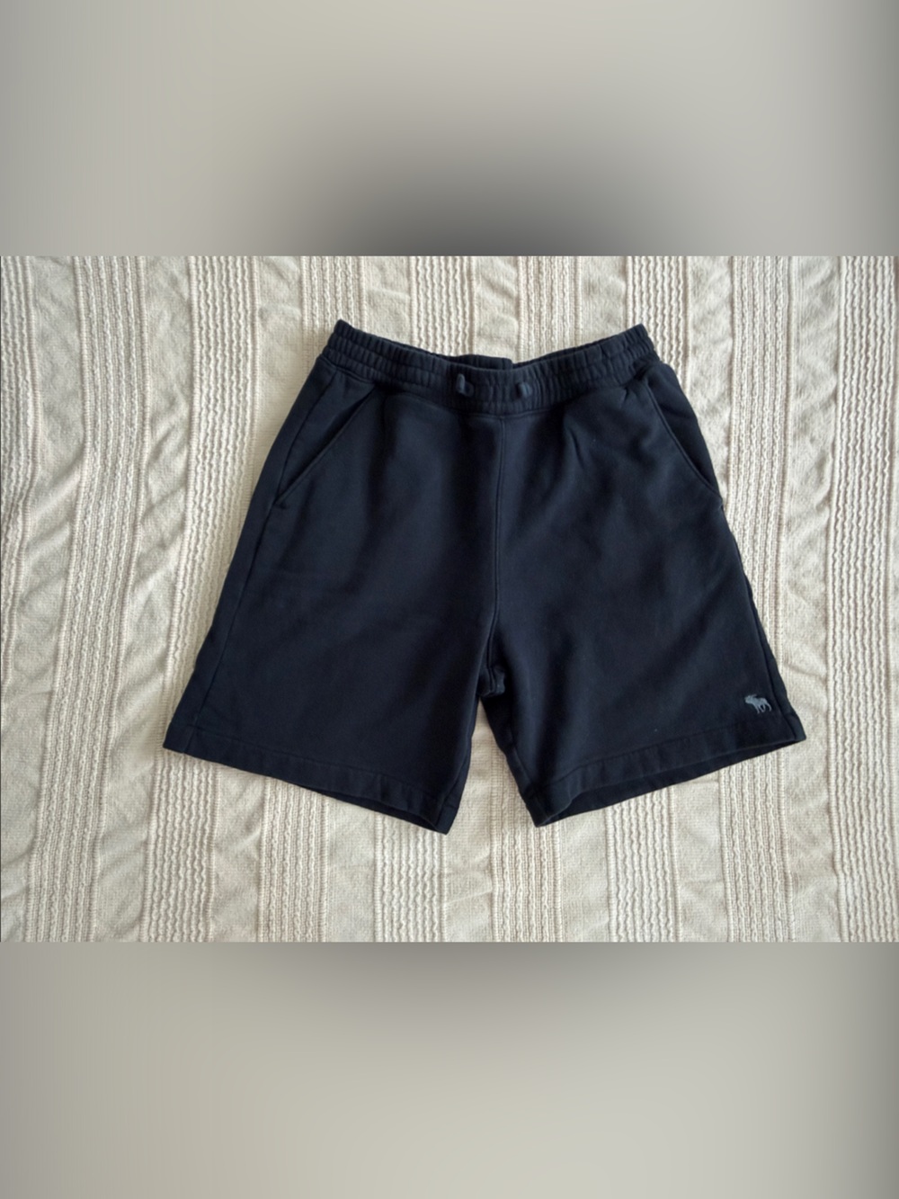 abercrombie kids Black Elastic Waist Knit Shorts